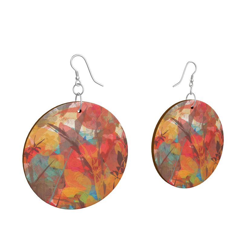 Wooden Earrings: Organic Shape