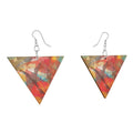 Wooden Earrings: Geometric Shape