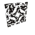 Square Canvas Black and White Square Pattern