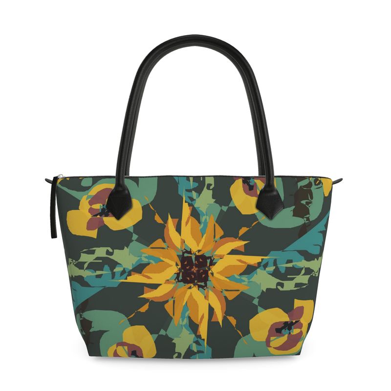 Handbag in Sunflower and Floral Pattern