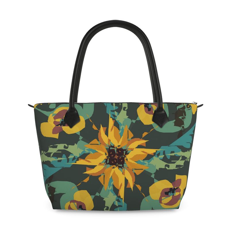 Handbag in Sunflower and Floral Pattern