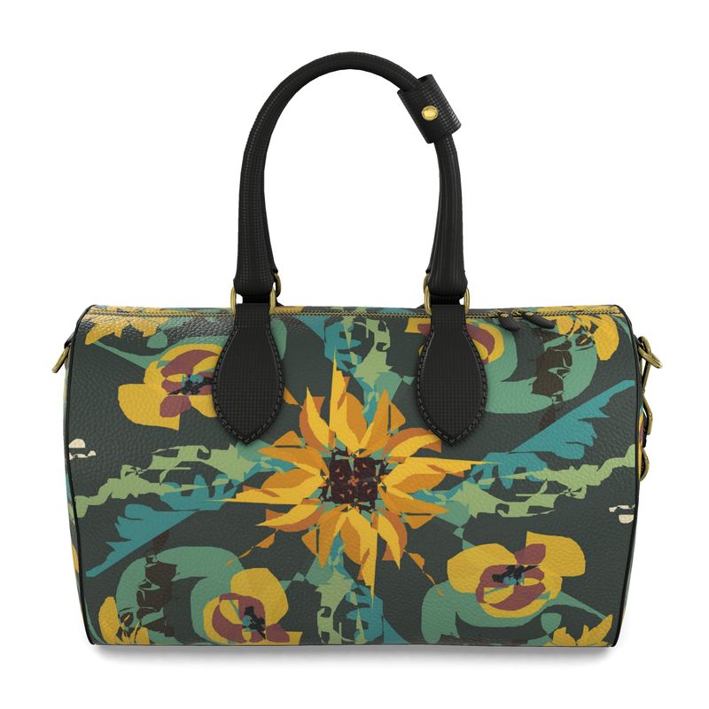 Duffle Bag in Sunflower and Floral Design Pattern