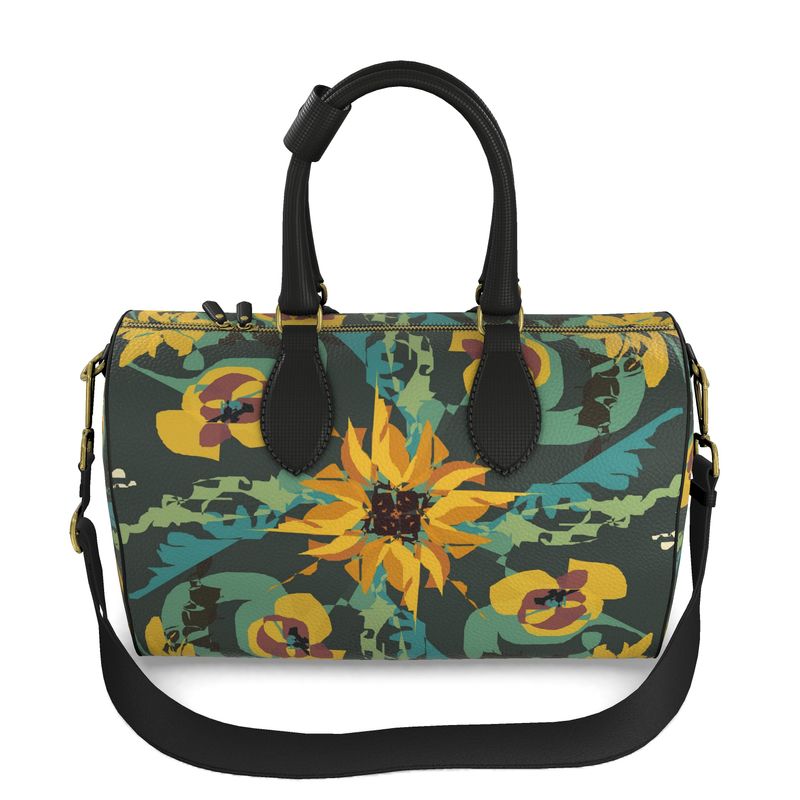 Duffle Bag in Sunflower and Floral Design Pattern