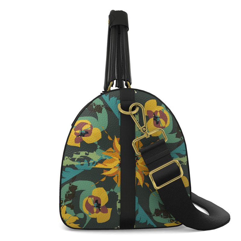 Duffle Bag in Sunflower and Floral Design Pattern