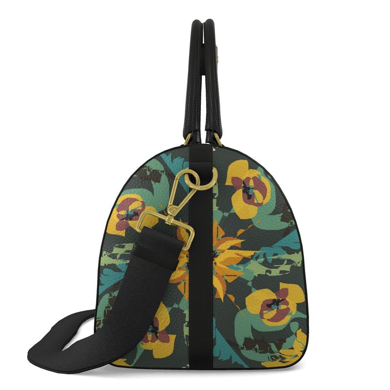 Duffle Bag in Sunflower and Floral Design Pattern