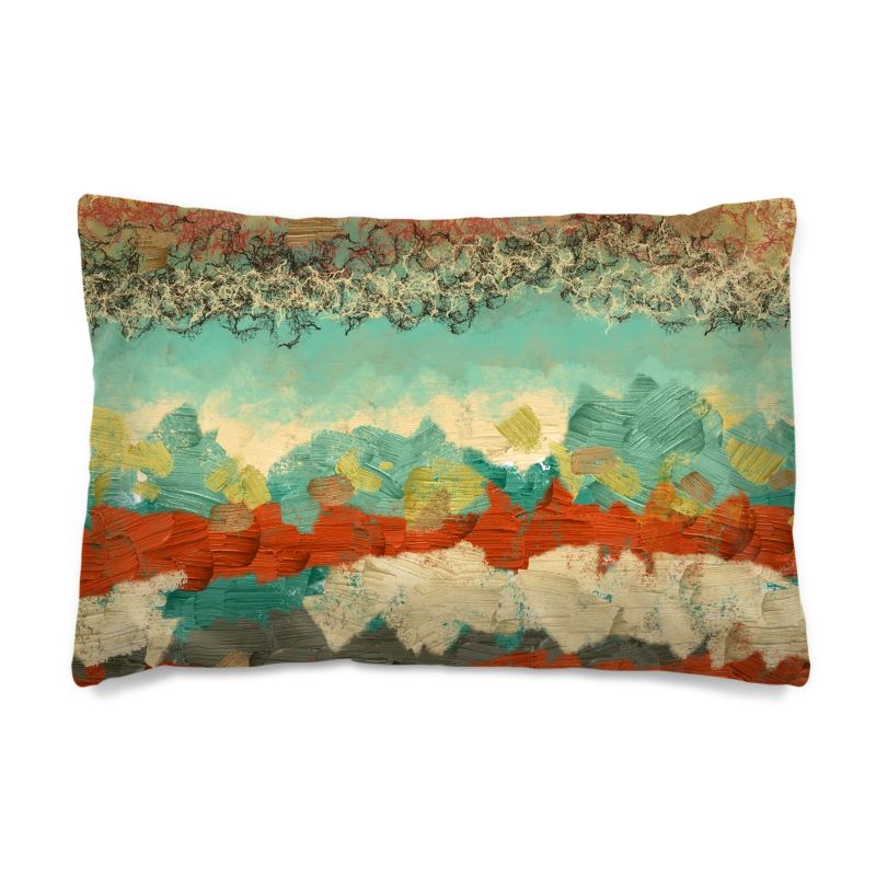Bed Sheets with Pillow Cases in Turquoise and Copper Textures Design