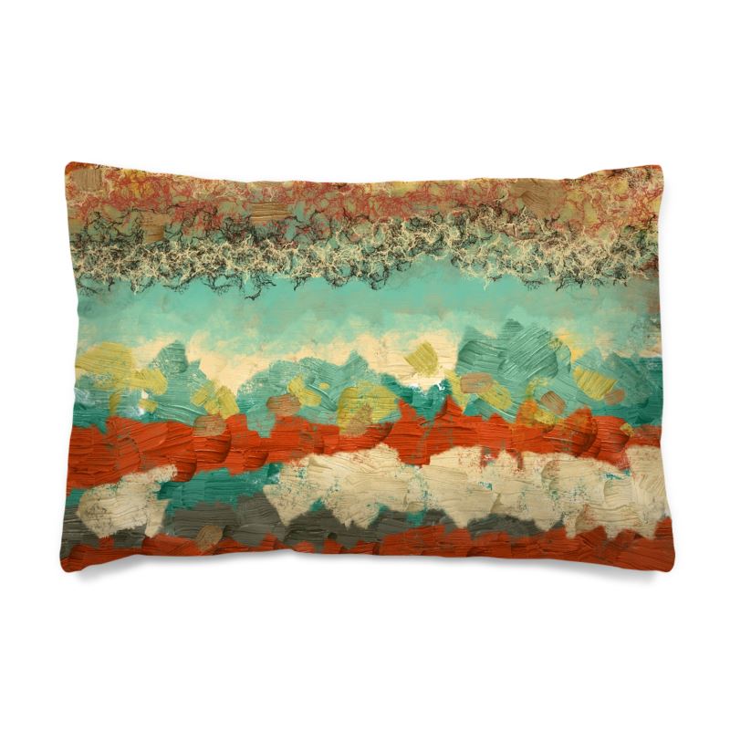 Bed Sheets with Pillow Cases in Turquoise and Copper Textures Design