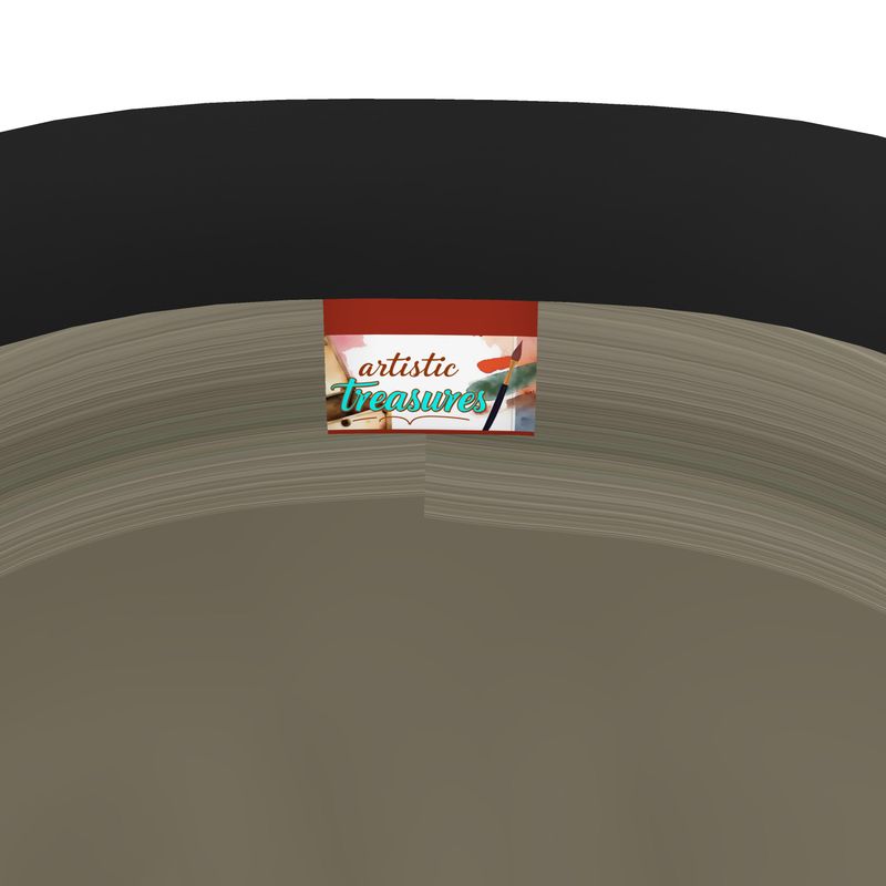 Midi Skirt in Abstract Floral Design, Aqua, Orange, Gold