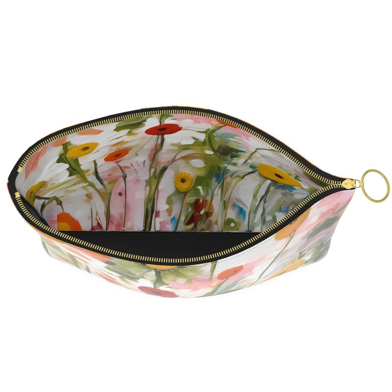 Hand-Painted Floral Print Clutch Purse