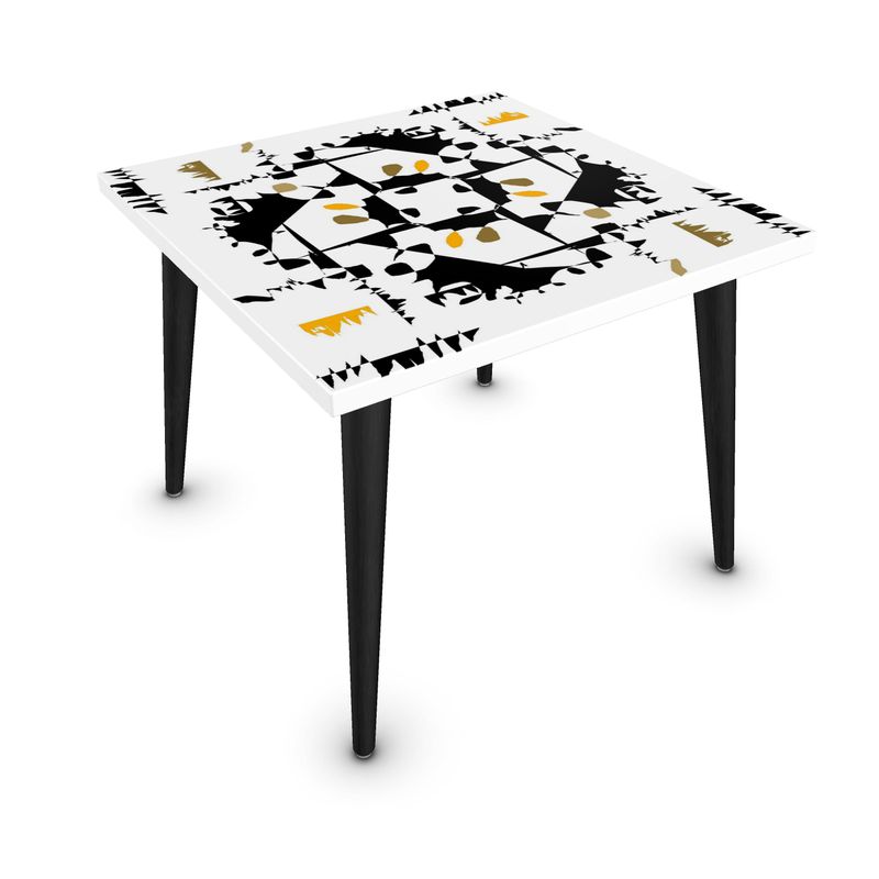 Black and Yellow Square Design Coffee Table