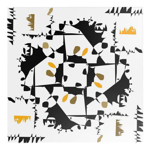 Black and Yellow Square Design Coffee Table