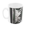 Builders Mugs, Distressed White and Black with Green Mug