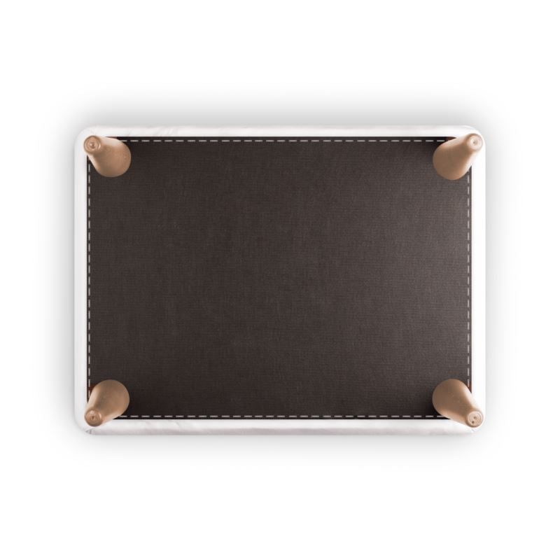 Floral Footstool, Colorful Floral Footstool, Blue and Yellow Stool