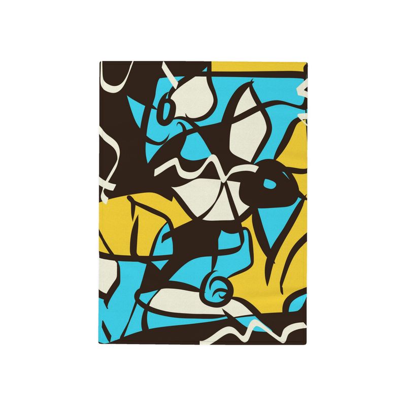 Abstract Blanket, Turquoise and Yellow Blanket, Blanket, Home Decor