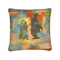 Cushions, Abstract Brushstrokes, Blue, Yellow, and Orange Cushions