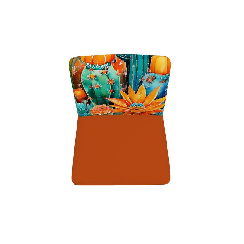 Occasional Chair, Colorful Cactus Design Chair, Vibrant Desert Chair