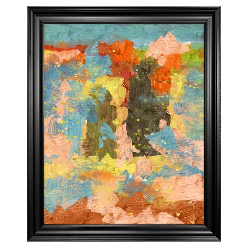 Premium Framed Art Prints, Abstract Brushstrokes, Blue and Naturals