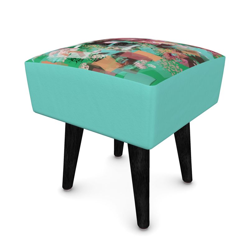 Footstool (Round, Square, Hexagonal), Abstract Design Footstool