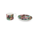 Cup and Saucer, Purple and Aqua Cup and Saucer Set