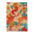 Tea Towels in Aqua, Gold and Pinks/Reds Abstract Design