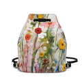 Bucket Backpack, Backpack with Wildflower Art, Floral Backpack