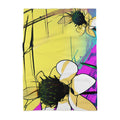 Tea Towels with Yellow Flowers Abstract Design