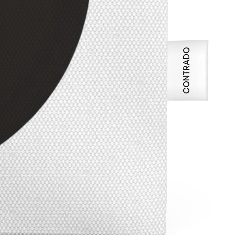 Tote Bag in Pink and White Floral Design on a Black Silhouette